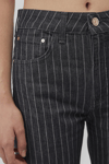Mavi Victoria Wide Leg Yüksek Bel Geniş Paça Çizgili Jeans Bayan Kot Pantolon 101072-89235 SİYAH