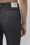 Mavi Victoria Wide Leg Yüksek Bel Geniş Paça Çizgili Jeans Bayan Kot Pantolon 101072-89235 SİYAH