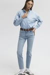 Mavi Viola Yüksek Bel Slim Straight Düz Paça Jeans Kadın Kot Pantolon 101048-84189 AÇIK MAVİ