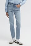 Mavi Viola Yüksek Bel Slim Straight Düz Paça Jeans Kadın Kot Pantolon 101048-84189 AÇIK MAVİ