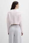 Mavi Yün Karışımlı Crop Fit Bisiklet Yaka Bayan Kazak 1710496-89884 AÇIK PEMBE