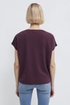Mavi Yuvarlak Yaka Bol Rahat Kadın T Shirt 167245-70421 BORDO