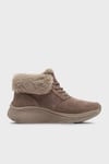 Max Cushioning Elite 2.0 Boot Snow Daze Logolu Bağcıklı Peluş Detaylı Kadın Bot 144368 DKTP KOYU BEJ