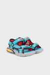 Mega-Splash Piksel Detaylı Cırt Cırtlı Erkek Çocuk Sandalet 402161L TQBK TURKUAZ-SİYAH
