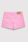 Melora Pamuklu Mom Fit Normal Bel Jean Kız Çocuk Short 7410655-86707 PEMBE