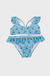 Mercat Baskılı Çabuk Kuruyan Fırfırlı  Takım Kız Çocuk Bikini SB2511120000 BEBE MAVİ