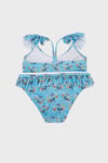 Mercat Baskılı Çabuk Kuruyan Fırfırlı  Takım Kız Çocuk Bikini SB2511120000 BEBE MAVİ