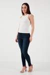 Mile High Süper Skinny Fit Yüksek Bel Jeans Kadın Kot Pantolon A9356-0001 LACİVERT