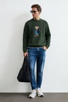 Miles Regular Fit Desenli Bisiklet Yaka Örme Erkek Sweat 112030201 YEŞİL