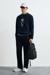 Miles Regular Fit Desenli Bisiklet Yaka Örme Erkek Sweat 112030201 LACİVERT