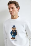 Miles Regular Fit Desenli Bisiklet Yaka Örme Erkek Sweat 112030201 KIRIK BEYAZ