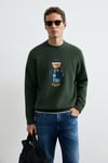 Miles Regular Fit Desenli Bisiklet Yaka Örme Erkek Sweat 112030201 YEŞİL