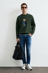 Miles Regular Fit Desenli Bisiklet Yaka Örme Erkek Sweat 112030201 YEŞİL