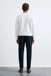 Miles Regular Fit Desenli Bisiklet Yaka Örme Erkek Sweat 112030201 KIRIK BEYAZ