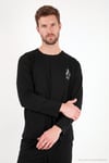Minimal Baskılı Pamuklu Uzun Kollu Erkek Pijama Takımı 6575005 SİYAH
