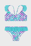 Miranda Junior Kolay Kuruyan Uv Korumalı Fırfırlı Kız Çocuk Bikini SB2611000104 TURKUAZ