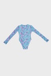 Miranda Long Sleeve Desenli Uv Korumalı Kız Çocuk Mayo SM2611001405 MOR-PEMBE