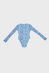 Miranda Long Sleeve Desenli Uv Korumalı Kız Çocuk Mayo SM2611001405 MOR-PEMBE