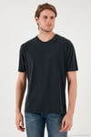 Modal Karışımlı Regular Fit Bisiklet Yaka Basic Erkek T Shirt 5902924 ANTRASİT