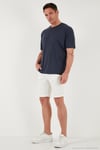 Modal Karışımlı Regular Fit Bisiklet Yaka Basic Erkek T Shirt 5902924 İNDİGO