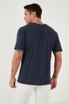 Modal Karışımlı Regular Fit Bisiklet Yaka Basic Erkek T Shirt 5902924 İNDİGO