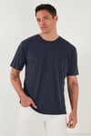 Modal Karışımlı Regular Fit Bisiklet Yaka Basic Erkek T Shirt 5902924 İNDİGO