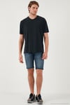 Modal Karışımlı Regular Fit Bisiklet Yaka Basic Erkek T Shirt 5902924 ANTRASİT