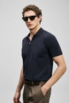 Modal Karışımlı Regular Fit Fermuarlı Polo Yaka Erkek Kazak 111090136 KOYU LACIVERT