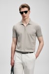 Modal Karışımlı Regular Fit Fermuarlı Polo Yaka Erkek Kazak 111090136 KUM