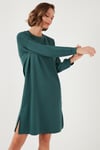 Modest OYSHO Kumaş Relaxed Fit Yırtmaçlı Kadın Tunik 5865878 NEFTİ