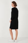 Modest OYSHO Kumaş Relaxed Fit Yırtmaçlı Kadın Tunik 5865878 SİYAH