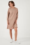 Modest OYSHO Kumaş Relaxed Fit Yırtmaçlı Kadın Tunik 5865878 BİSKÜVİ