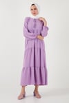 Modest Regular Fit Dik Yaka Uzun Kadın Elbise 611EL545 EFLATUN