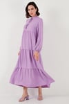 Modest Regular Fit Dik Yaka Uzun Kadın Elbise 611EL545 EFLATUN