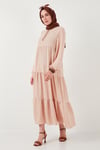 Modest Regular Fit Dik Yaka Uzun Kadın Elbise 611EL545 BEJ