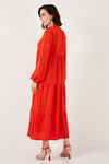 Modest Regular Fit Dik Yaka Uzun Kadın Elbise 611EL545 ORANJ