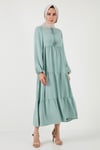 Modest Regular Fit Dik Yaka Uzun Kadın Elbise 611EL545 MİNT