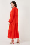 Modest Regular Fit Dik Yaka Uzun Kadın Elbise 611EL545 ORANJ