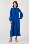 Modest Regular Fit Dik Yaka Uzun Kadın Elbise 611EL545 İNDİGO