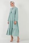 Modest Regular Fit Dik Yaka Uzun Kadın Elbise 611EL545 MİNT