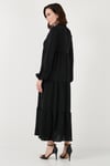 Modest Regular Fit Dik Yaka Uzun Kadın Elbise 611EL545 SİYAH