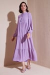 Modest Regular Fit Dik Yaka Uzun Kadın Elbise 611EL545 EFLATUN