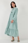 Modest Regular Fit Dik Yaka Uzun Kadın Elbise 611EL545 MİNT