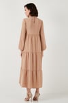 Modest Regular Fit Dik Yaka Uzun Kadın Elbise 611EL545 CAMEL