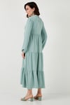 Modest Regular Fit Dik Yaka Uzun Kadın Elbise 611EL545 MİNT