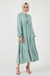 Modest Regular Fit Dik Yaka Uzun Kadın Elbise 611EL545 MİNT
