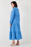 Modest Regular Fit Dik Yaka Uzun Kadın Elbise 611EL545 AÇIK MAVİ