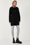 Modest Regular Fit Kapüşonlu Tesettür Triko Kadın Hırka 4616176 SİYAH