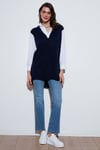Modest Standart Fit Gömlek Yaka Tesettür Triko Kadın Tunik 4612148 LACİVERT