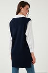 Modest Standart Fit Gömlek Yaka Tesettür Triko Kadın Tunik 4612148 LACİVERT